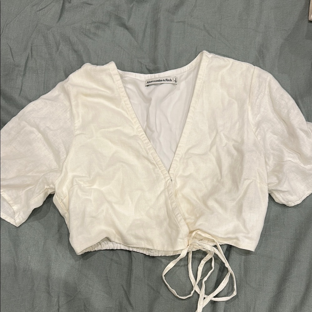Abercrombie White Wrap top
